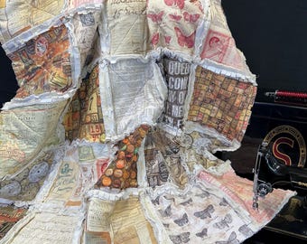 Tim Holtz Ragged Throw Quilt
