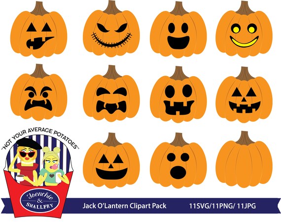 Jack O Lantern Halloween Clipart Halloween Pumpkin Etsy