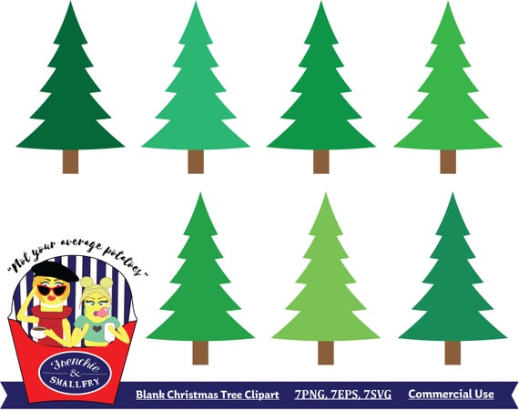 Download Blank Christmas Tree Clipart Christmas Tree Clipart Tree Etsy