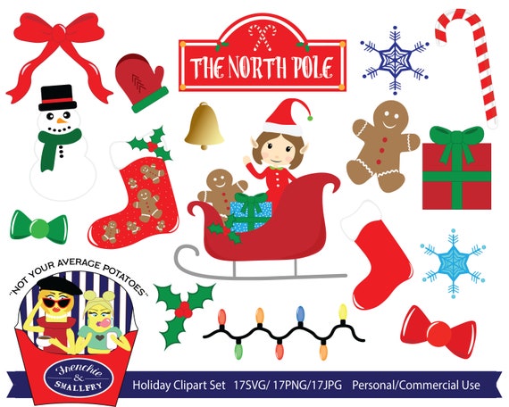 Download Holiday Clipart Christmas Clipart Svg Png Jpg Personal Etsy