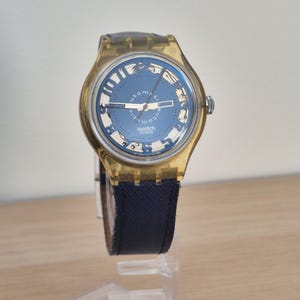 Vintage Swatch automatisk klocka 1991 ETA 2840 transparent boett skeletturtavla schweizisk retro samlarklocka