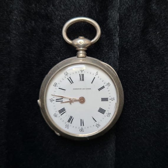 Petite Montre à Gousset Pour Femme En Argent Doré - Mouvement Mécanique Manuel, Boîtier Bronze