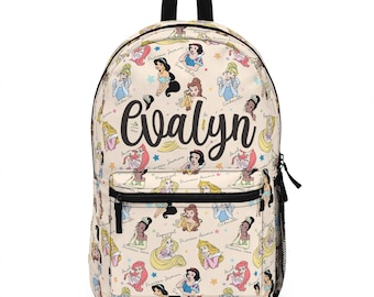 Personalized Backpack disney princesses, Back to school girls bag Kids toddler Backpack, Gifts for kids Girls Backpack, custom daycare bag