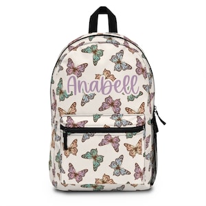 Sac à dos personnalisé papillon bohème, sac de rentrée pour filles, sac à dos pour tout-petits, cadeaux pour sac à dos pour filles, sac de garderie personnalisé
