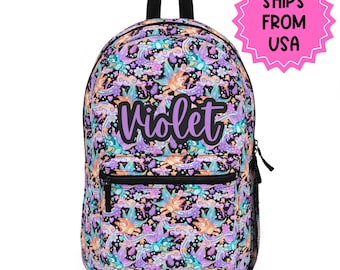 Personalized Girls Backpack and lunch box, Back to school girls bag Kids toddler Backpack, Gifts for kids Girls Backpack, custom daycare bag