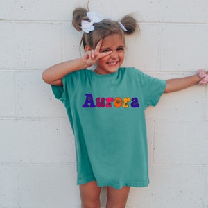 Retro Kids Name Shirt, Personalized Kids Shirt, Personalized Girl Name Shirt, Custom Name Boy Girl Tshirt, Custom Girl Tee, Custom Boy Tee