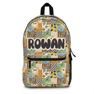 Patchwork de sac à dos personnalisé, sac de retour à l'école pour garçons, sac à dos pour tout-petits, cadeaux pour enfants, sac à dos pour filles et garçons, sac de garderie personnalisé