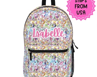 Personalized Girls Backpack and lunch box, Back to school girls bag Kids toddler Backpack, Gifts for kids Girls Backpack, custom daycare bag