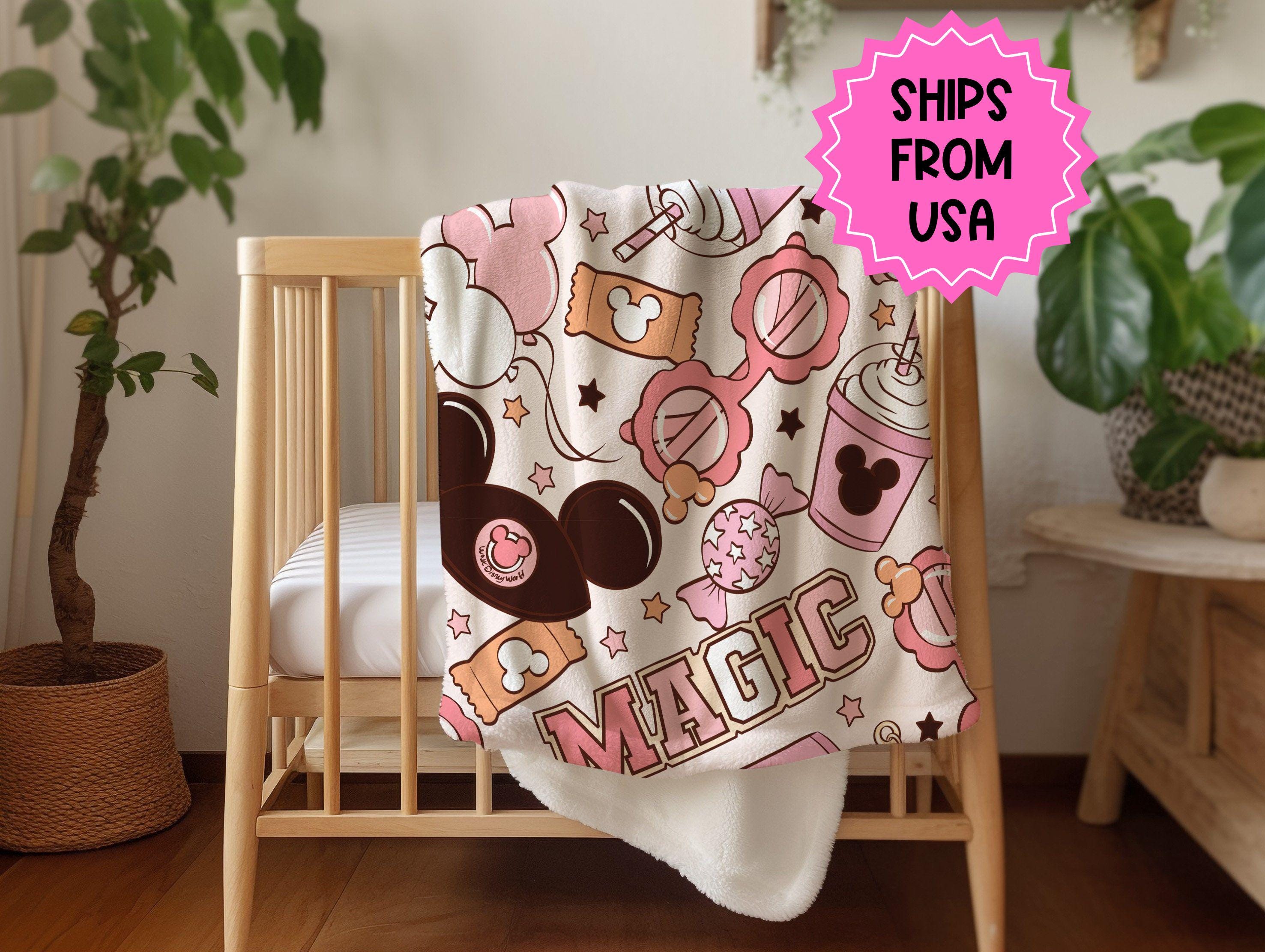 ピンクのディズニーブランケット、ミニーマウスブランケット、ミッキー