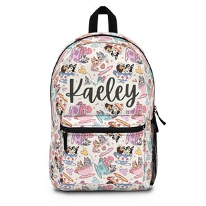 Sac à dos et boîte à lunch personnalisés pour filles, sac de rentrée pour filles, sac à dos pour tout-petits, cadeaux pour enfants, sac à dos pour filles, sac de garderie personnalisé