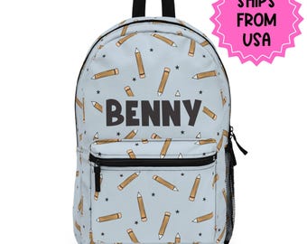 Mochila personalizada azul, mochila para niños de regreso a clases, mochila para niños pequeños, regalos para niños, mochila para niñas y niños, bolsa de guardería personalizada