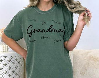 Personalized Grandma sweater with names, Mothers Day Gift for Grandma, MeMaw Shirt, Personalized Grandma Gift, Customized Mother's Day Shirt