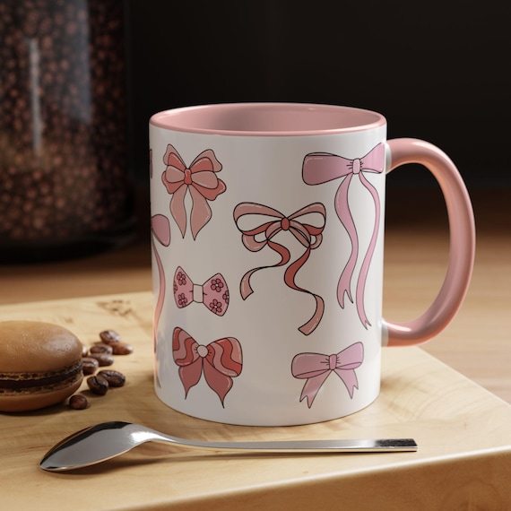 Kokette rosa Schleife Kaffeebecher 11oz und 15oz