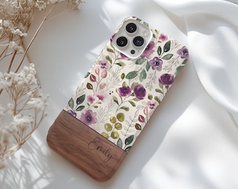 Custom floral phone case for iphone 15, 14, 13 Pro Max, MAGSAFE Iphone case floral, vintage botanical personalized phone case