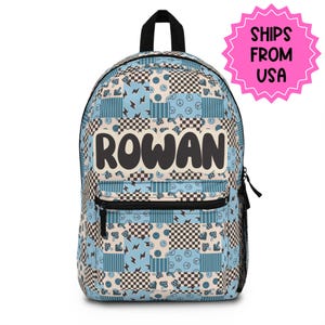 Zaino personalizzato con patchwork, zaino per il ritorno a scuola per ragazzi, zaino per bambini piccoli, regali per bambini, zaino per ragazze e ragazzi, borsa per l'asilo nido personalizzata