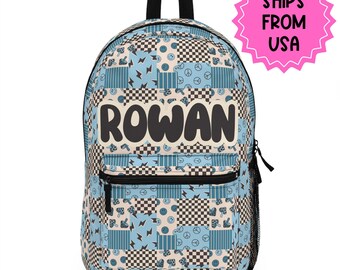 Personalisierte Rucksack Patch Arbeit, Zurück zu Schule Jungen Tasche Kinder Kleinkind Rucksack, Geschenke für Kinder Mädchen und Jungen Rucksack, benutzerdefinierte Tagestasche