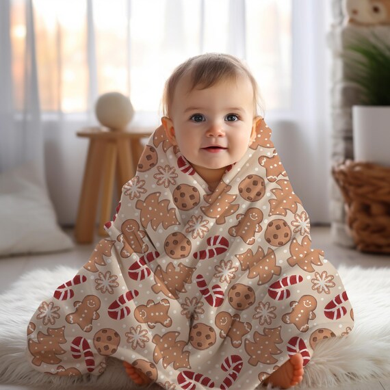 Personalized Christmas Blanket, Soft Cozy Throw Blanket, Neutral