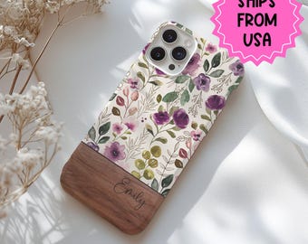 Custodia per telefono personalizzata con motivo floreale per iPhone 17 Air, 16, 15, 14, 13 Pro Max, custodia MAGSAFE per iPhone con motivo floreale, custodia per telefono personalizzata con motivo botanico vintage