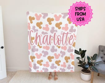 Personalisierte Disney Decke, magische Maus Decke, Kleinkind Kinderbettwäsche, Geschenk zum Kindergeburtstag