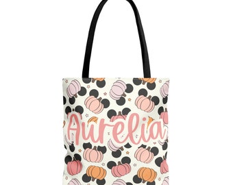 Personalized Halloween Micky mouse candy bag, disney trick or treat bag, Pumpkin Mouse Trick or Treat Bag, Candy Bag, Not So Scary bag