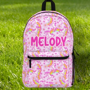 Sac à dos scolaire personnalisé pour enfants, sac à dos personnalisé pour tout-petits licorne, sac à dos personnalisé avec nom pour adultes, cadeau d'anniversaire pour sac à dos monogramme