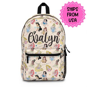 Sac à dos personnalisé princesses disney, sac de rentrée pour filles, sac à dos pour tout-petits, cadeaux pour enfants, sac à dos pour filles, sac de garderie personnalisé