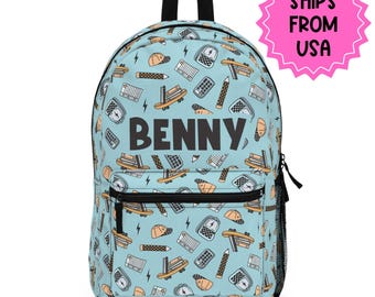 Mochila personalizada azul, mochila para niños de regreso a clases, mochila para niños pequeños, regalos para niños, mochila para niñas y niños, bolsa de guardería personalizada