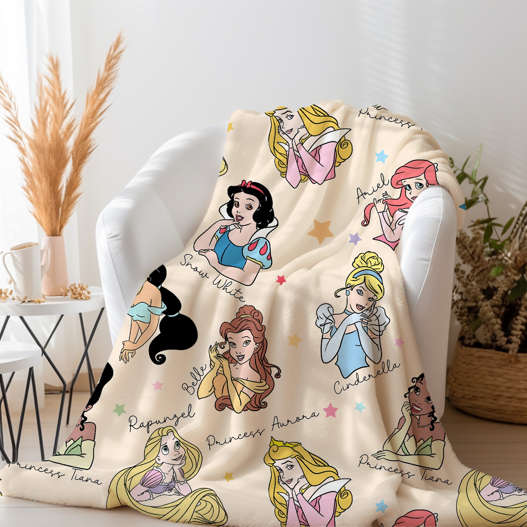 Disney Princesses Blanket, disney gift, disney bedding, gift for kids, gift for baby, gift for daughter, gift for sibling