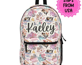 Personalized Girls Backpack and lunch box, Back to school girls bag Kids toddler Backpack, Gifts for kids Girls Backpack, custom daycare bag
