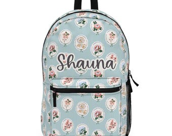 Personalized Floral Backpack, Custom Daycare Bag, Back to School Gift