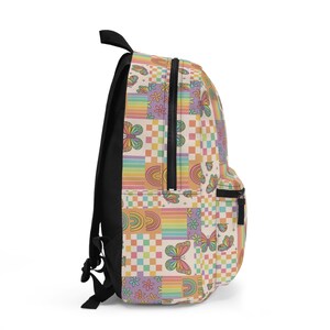 Personalized Backpack patchwork butterfly, Back to school girls bag Kids toddler Backpack, Gifts for kids Girls Backpack, custom daycare bag image 5