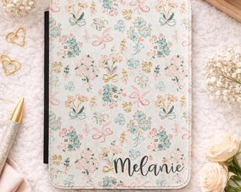 Floral Bouquet Monogram Kindle Case | Personalized Name eReader Cover