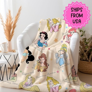 Couverture princesses Disney, cadeau disney, literie disney, cadeau pour enfants, cadeau pour bébé, cadeau pour fille, cadeau pour frère et sœur