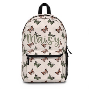 Sac à dos personnalisé papillon bohème, sac de rentrée pour filles, sac à dos pour tout-petits, cadeaux pour sac à dos pour filles, sac de garderie personnalisé