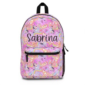 Personalized Girls Backpack and lunch box, Back to school girls bag Kids toddler Backpack, Gifts for kids Girls Backpack, custom daycare bag