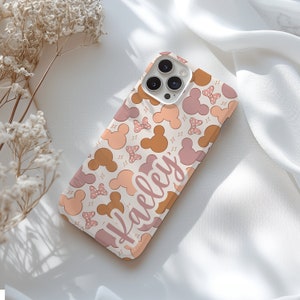 Custodia rigida personalizzata Disney per iPhone 15, custodia per telefono Samsung Disney, custodia per iPhone Minnie e Topolino, regalo Disney sotto i 50,