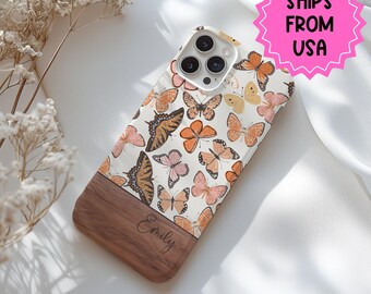 Funda de teléfono personalizada con mariposas para iPhone 15, 14, 13 Pro Max, 12 Mini, iPhone 11 Pro, iPhone x, iPhone XS, iPhone 8, 7, SE, Plus, 12, XR