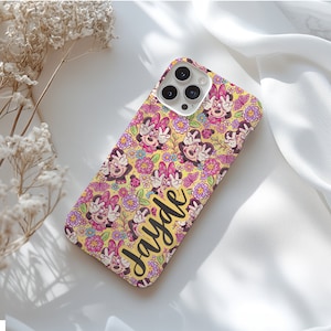 Custodia rigida personalizzata Disney rosa per iPhone 15, custodia magica Disney per iPhone 15, custodia Minnie e Topolino per iPhone 15, regalo Disney sotto i 50 dollari