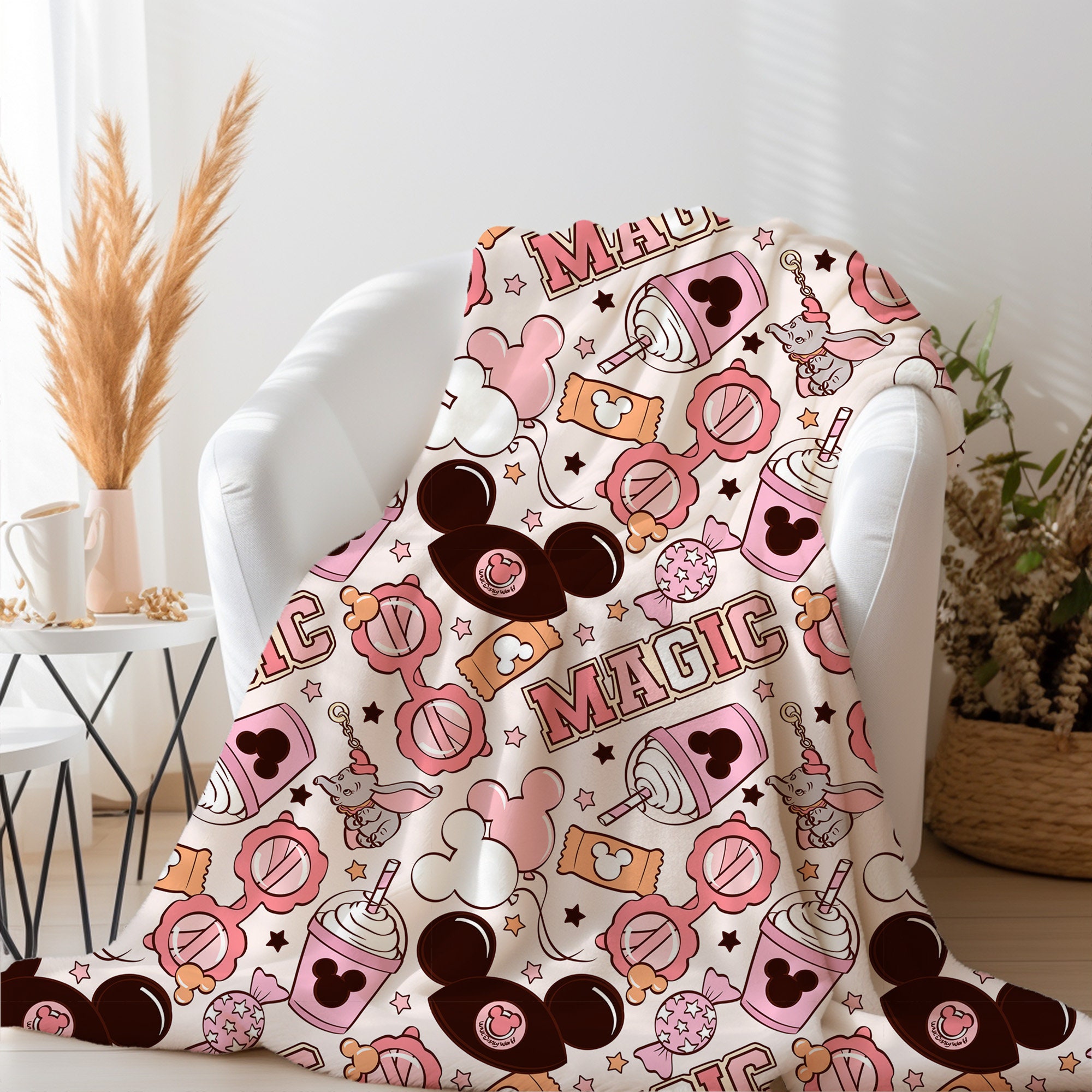 希少】ディズニー ビンテージ ミッキー ミニー ブランケット マルチ