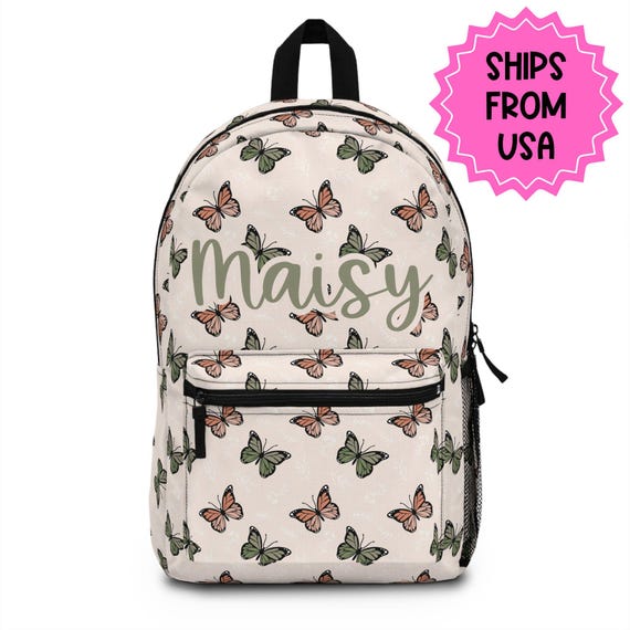 Personalized Backpack Boho Butterfly, Back to School Girls  display picture 1
