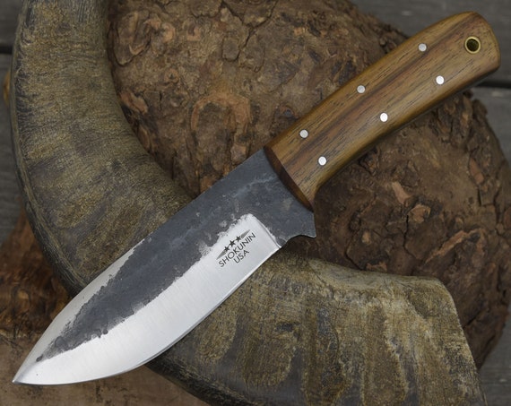 HUNTING KNIFE, 9.0", D2 Steel knife hunting knife w/ sheath bowie knife everyday carry knife w/ wood handle