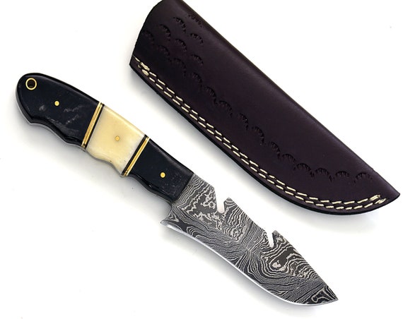 ASH, Damascus knife, Damascus steel knife, hunting knife, hunting knife tactical camping utility knife 9" 30009