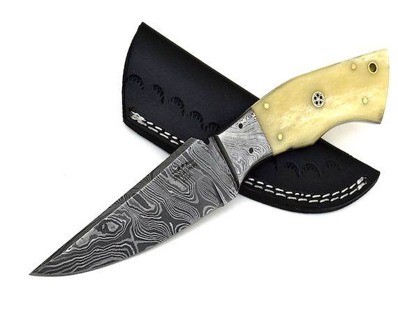 PYTHON, DAMASCUS STEEL knife fire Pattern hunting knife tactical camping utility tracker knife 9" 30001