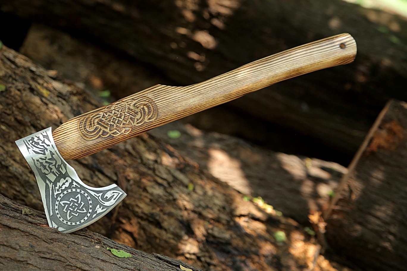 Viking Axe Forged Carbon Steel Hatchet Charred ASH Wood Shaft - Etsy