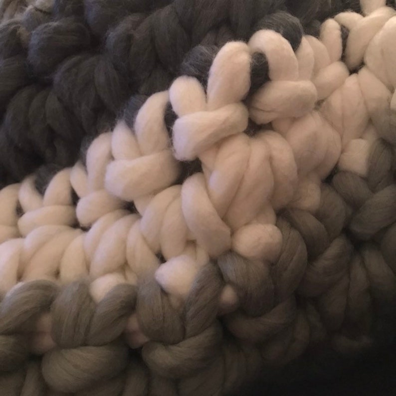Chunky crochet blanket