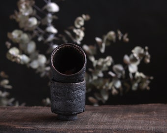 Sake cups. Set of two cups for the tea ceremony. Raku ceramics. Tea set. Handmade. A gift for tea lovers.