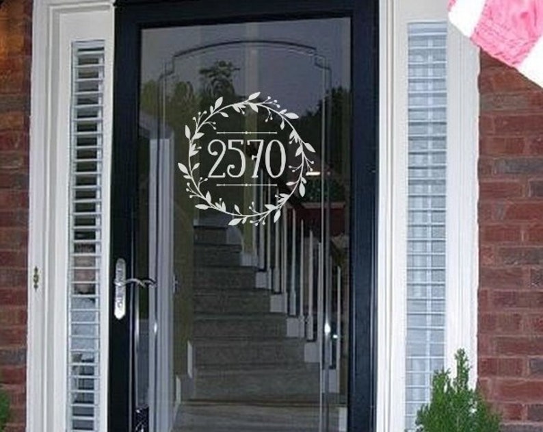 PERSONALIZED Address House Number Glass Storm Door Decal Etsy