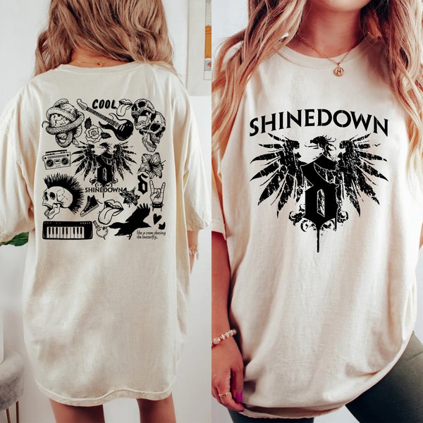 Shinedown Doodle Art Shirt, 2 Side Vintage Shinedown Merch Lyric Album Art Sweatshirt, Retro Shinedown Tour 2023