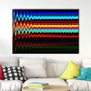 Digital Glitch Art Print: Science Noise Canvas, Engineer Gift