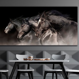 Art mural chevaux au galop, cheval espagnol Impression sur toile